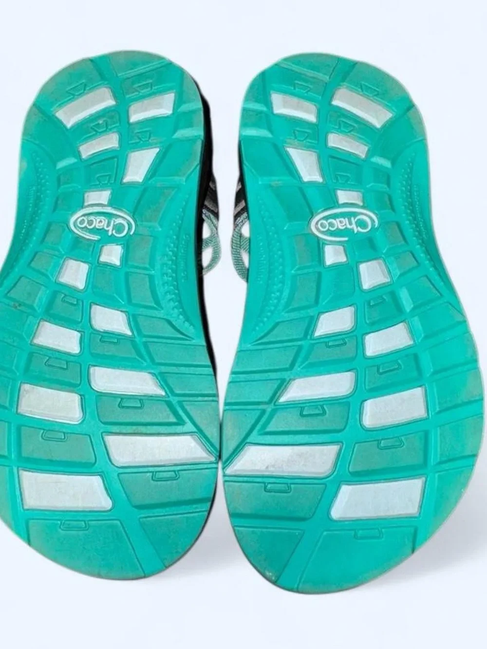 Chaco ZX/2 Sandals in Black with teal & blue Straps